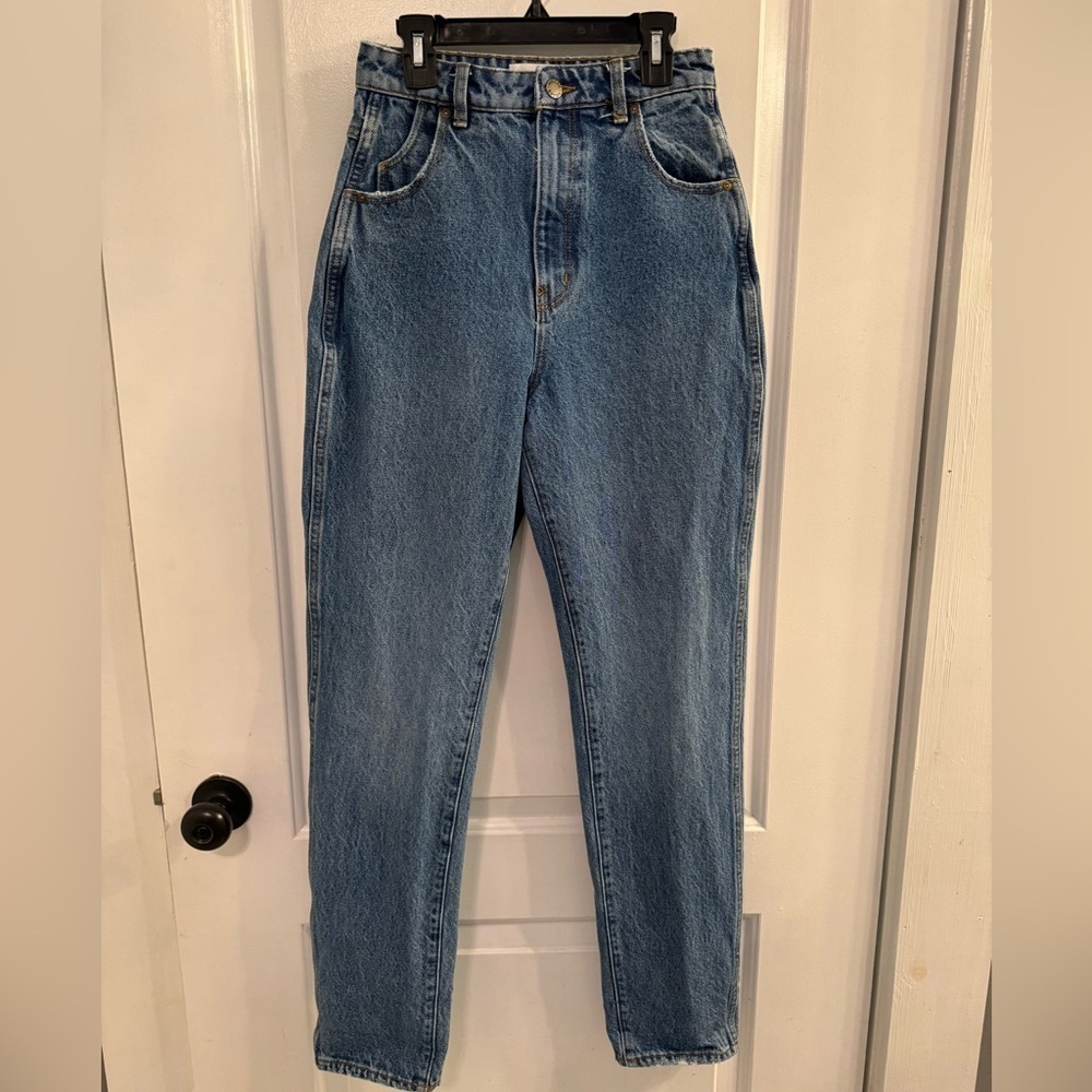 Rollas Elle Super High-Rise Jeans Paris Blue Denim 25